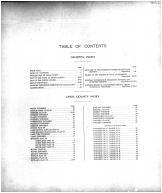 Table of Contents, Lake County 1911